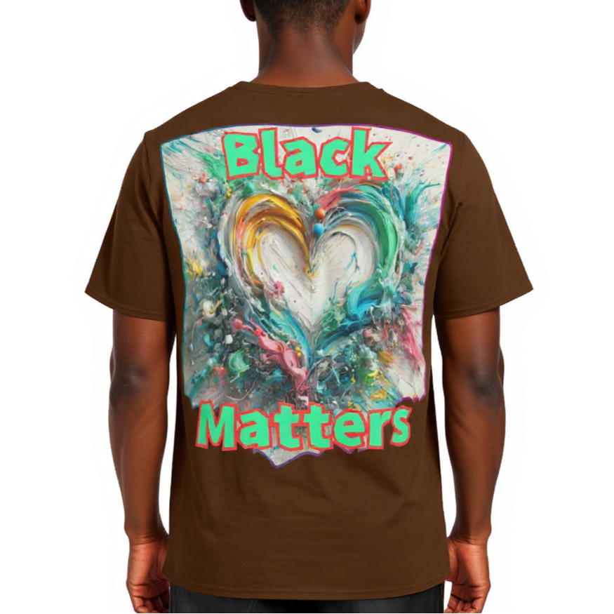 Men's Crewneck Cotton+Polyester Premium T-shirt | "BlackLoveMatters"