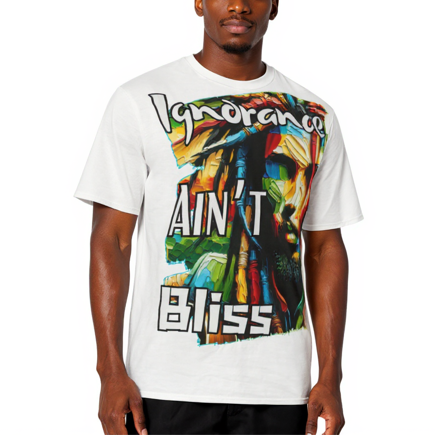 Men's Crewneck Cotton+Polyester Premium T-shirt | "Ignorance Ain't Bliss"