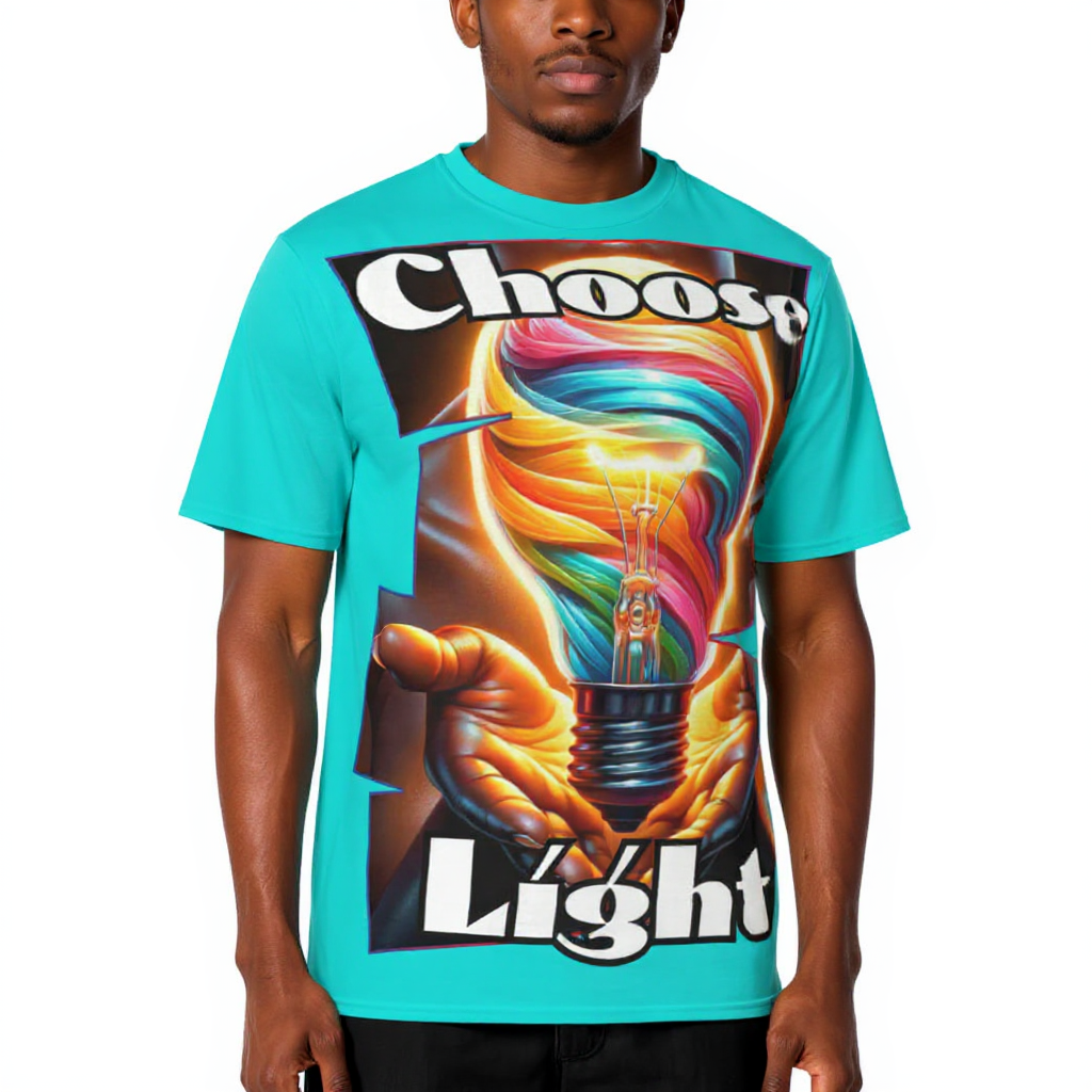 Men's Crewneck Cotton+Polyester Premium T-shirt | "Choose Light"
