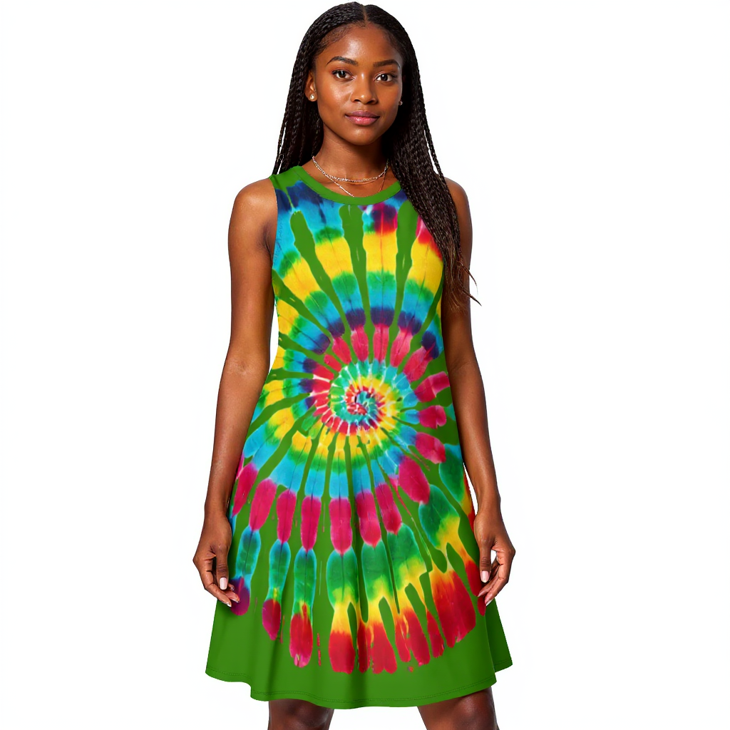 Island Breeze Casual Pocket Dress| "TieDye Abstract"