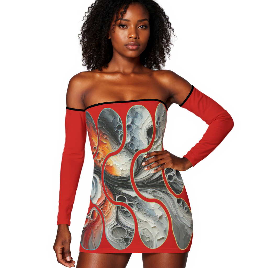 Sunset Siren Strapless Lace-Up Dress |"SnakePrint"