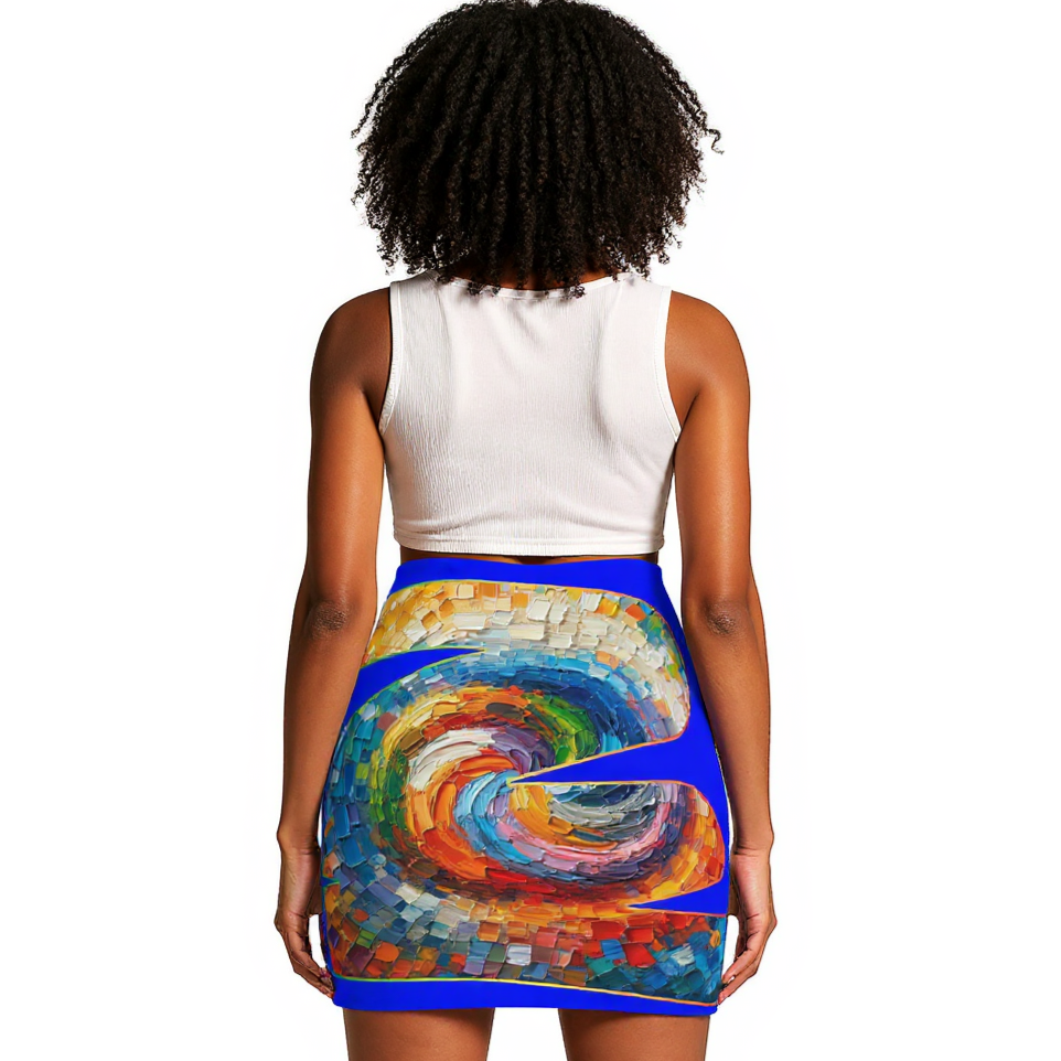 Island Goddess Wrap Skirt – Curve-Hugging Chic for Every Vibe|"Abstract Multi Colors"