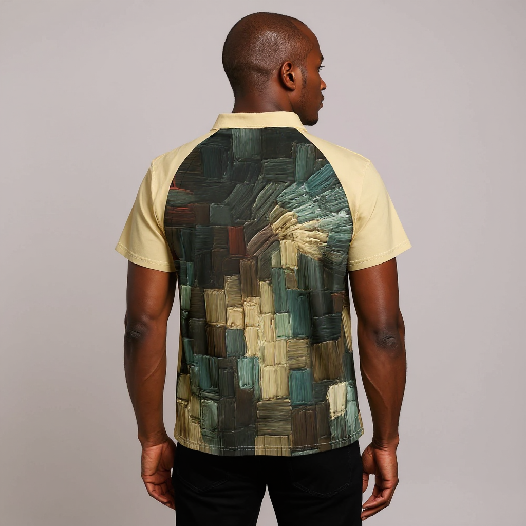 Island Icon Polo |"Paint Abstract Print"