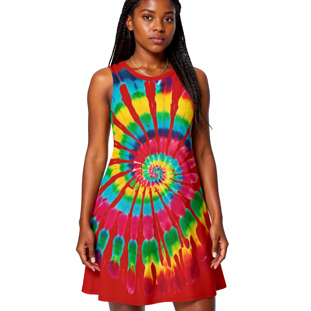 Island Breeze Casual Pocket Dress| "TieDye Abstract"