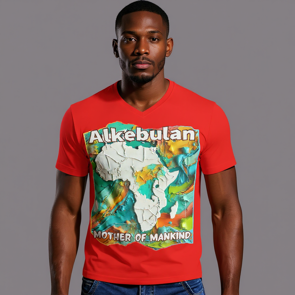 SoftSoul™ V-Neck Tee | "Alkebulan"
