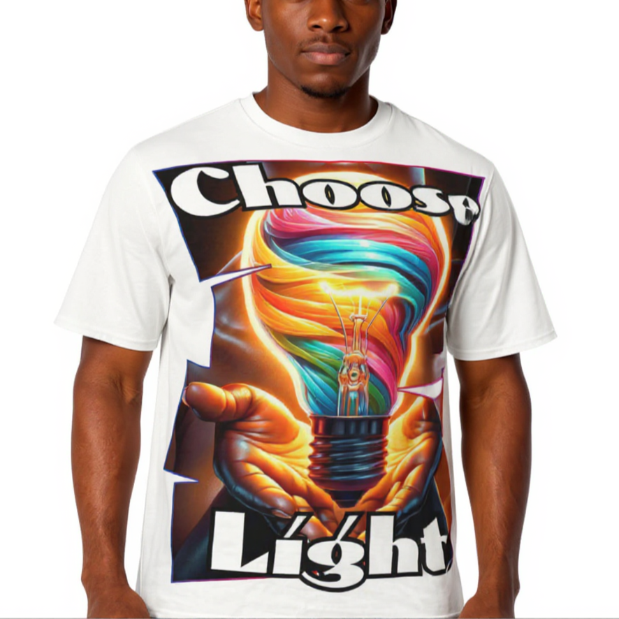 Men's Crewneck Cotton+Polyester Premium T-shirt | "Choose Light"