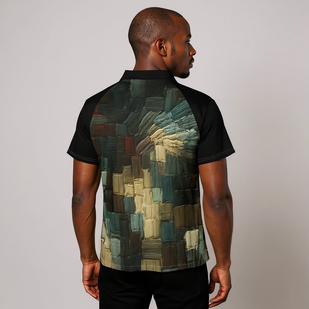 Island Icon Polo |"Paint Abstract Print"