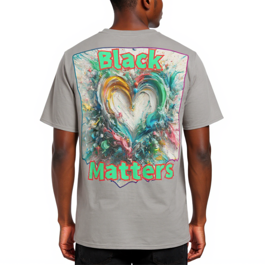 Men's Crewneck Cotton+Polyester Premium T-shirt | "BlackLoveMatters"