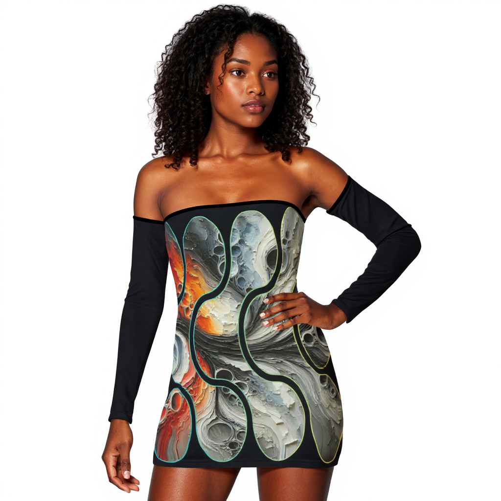 Sunset Siren Strapless Lace-Up Dress |"SnakePrint"