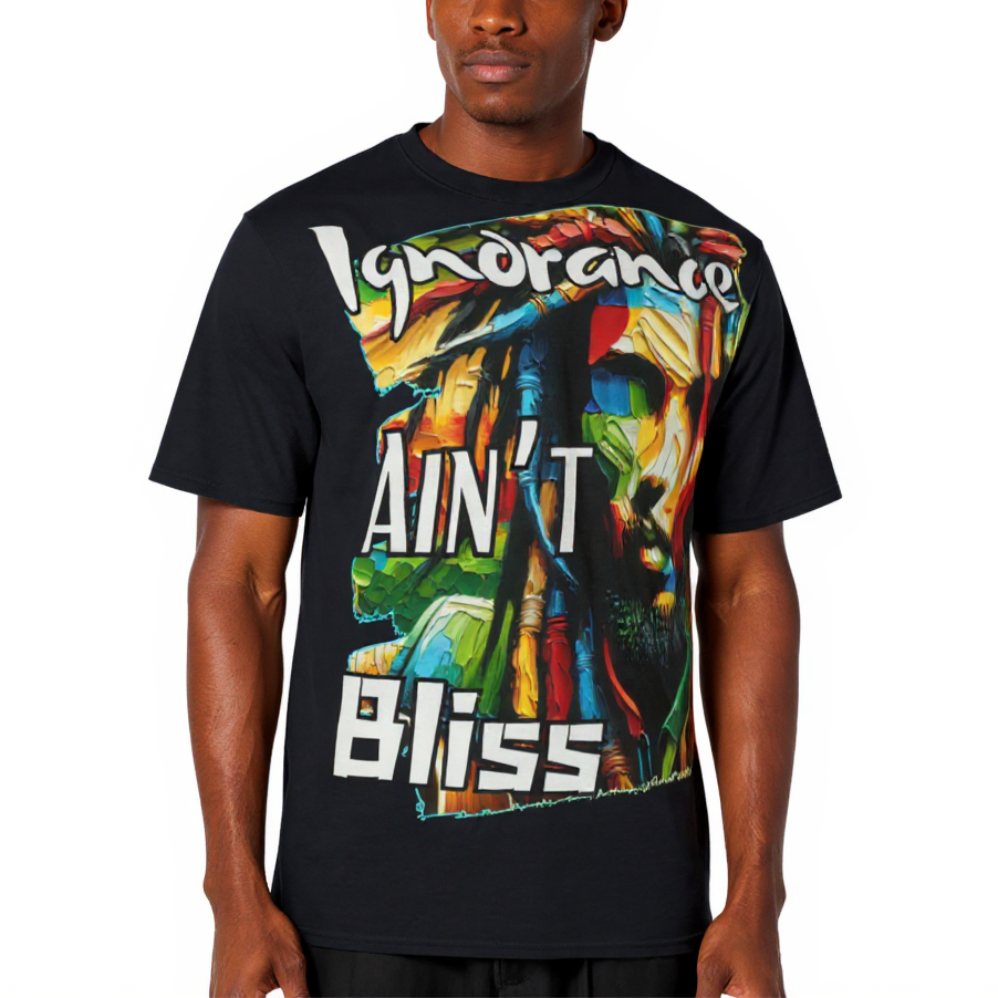 Men's Crewneck Cotton+Polyester Premium T-shirt | "Ignorance Ain't Bliss"