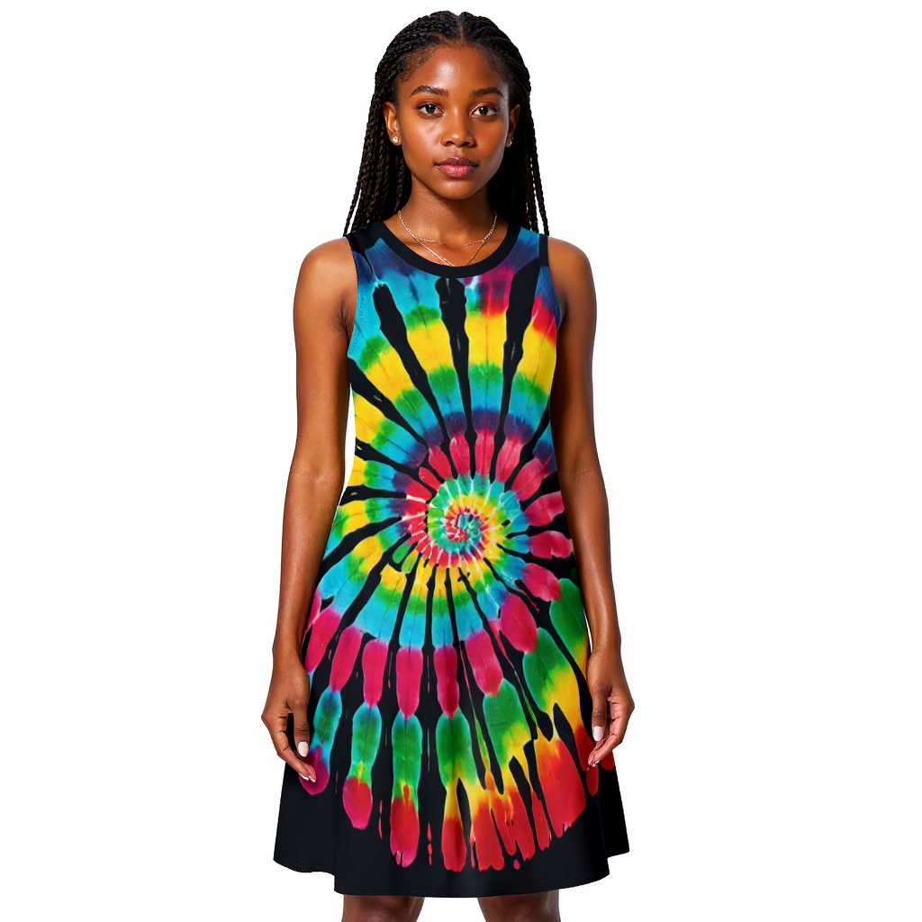 Island Breeze Casual Pocket Dress| "TieDye Abstract"