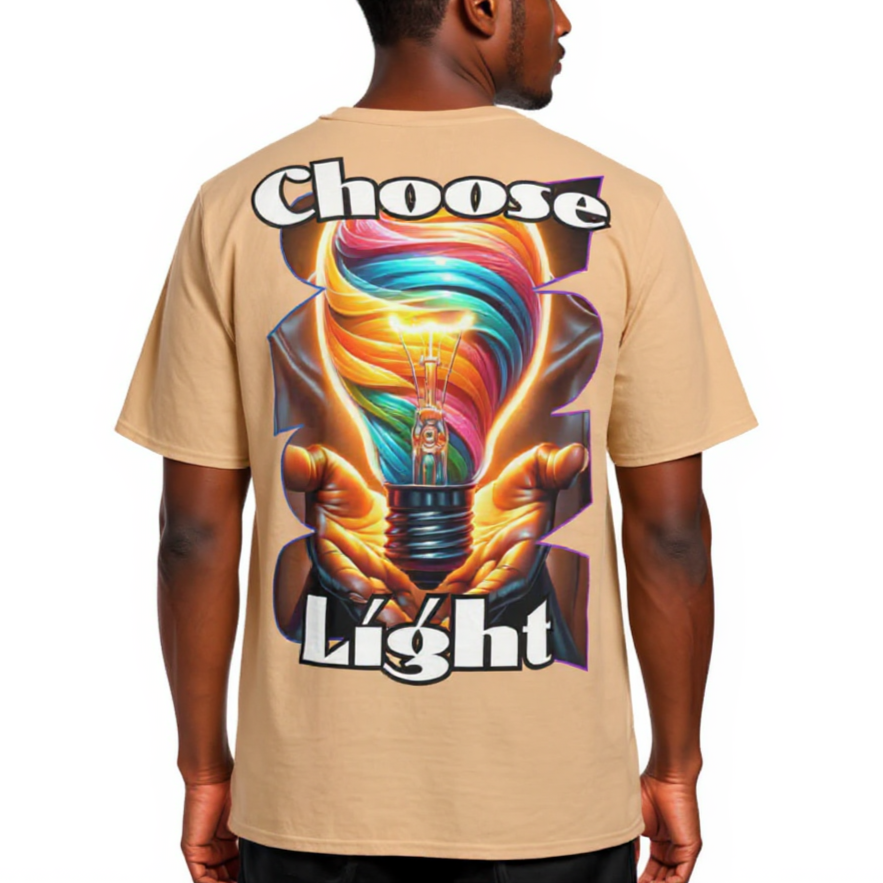 Men's Crewneck Cotton+Polyester Premium T-shirt | "Choose Light"