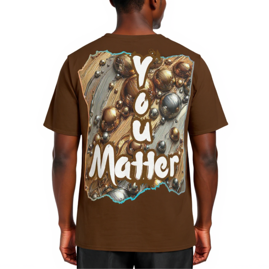 Men's Crewneck Cotton+Polyester Premium T-shirt | "I Matter, You Matter"