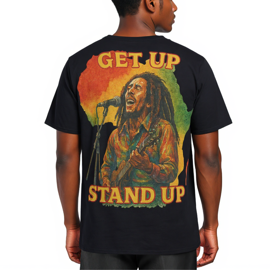Men's Crewneck Cotton+Polyester Premium T-shirt | "Get Up, Stand Up"