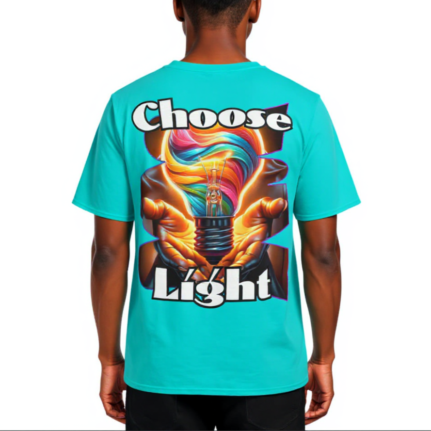 Men's Crewneck Cotton+Polyester Premium T-shirt | "Choose Light"