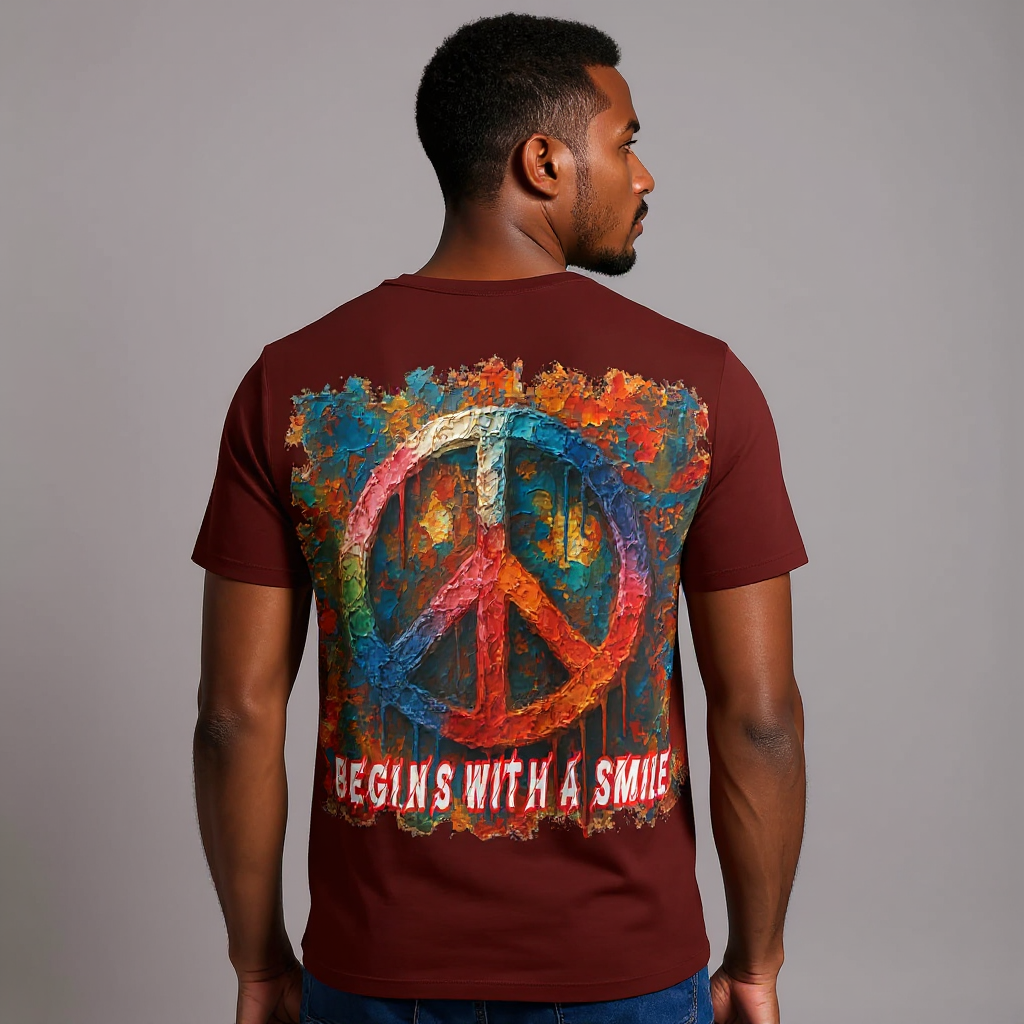 SoftSoul™ V-Neck Tee | "Choose Peace"