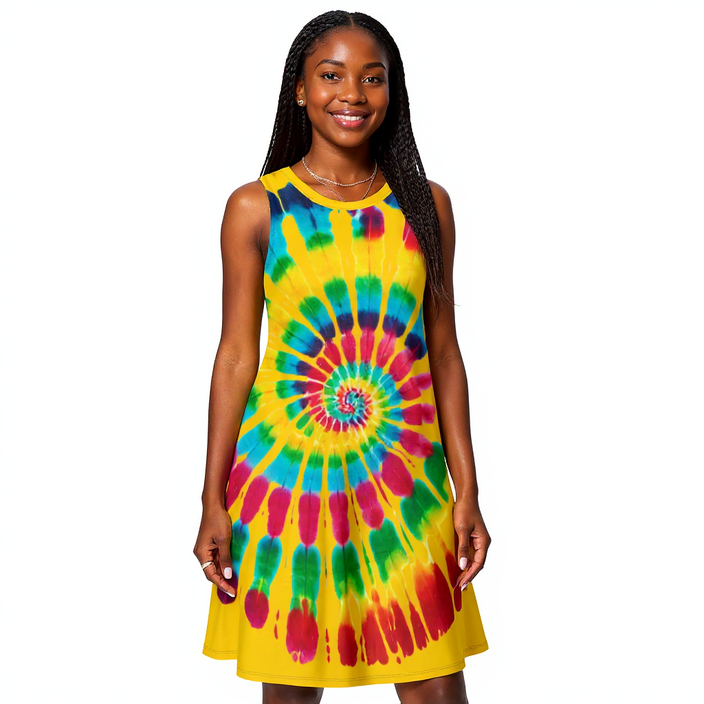 Island Breeze Casual Pocket Dress| "TieDye Abstract"
