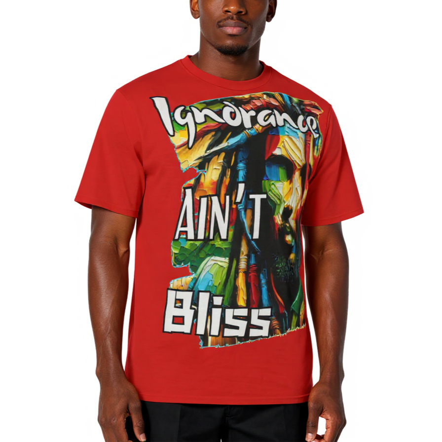 Men's Crewneck Cotton+Polyester Premium T-shirt | "Ignorance Ain't Bliss"