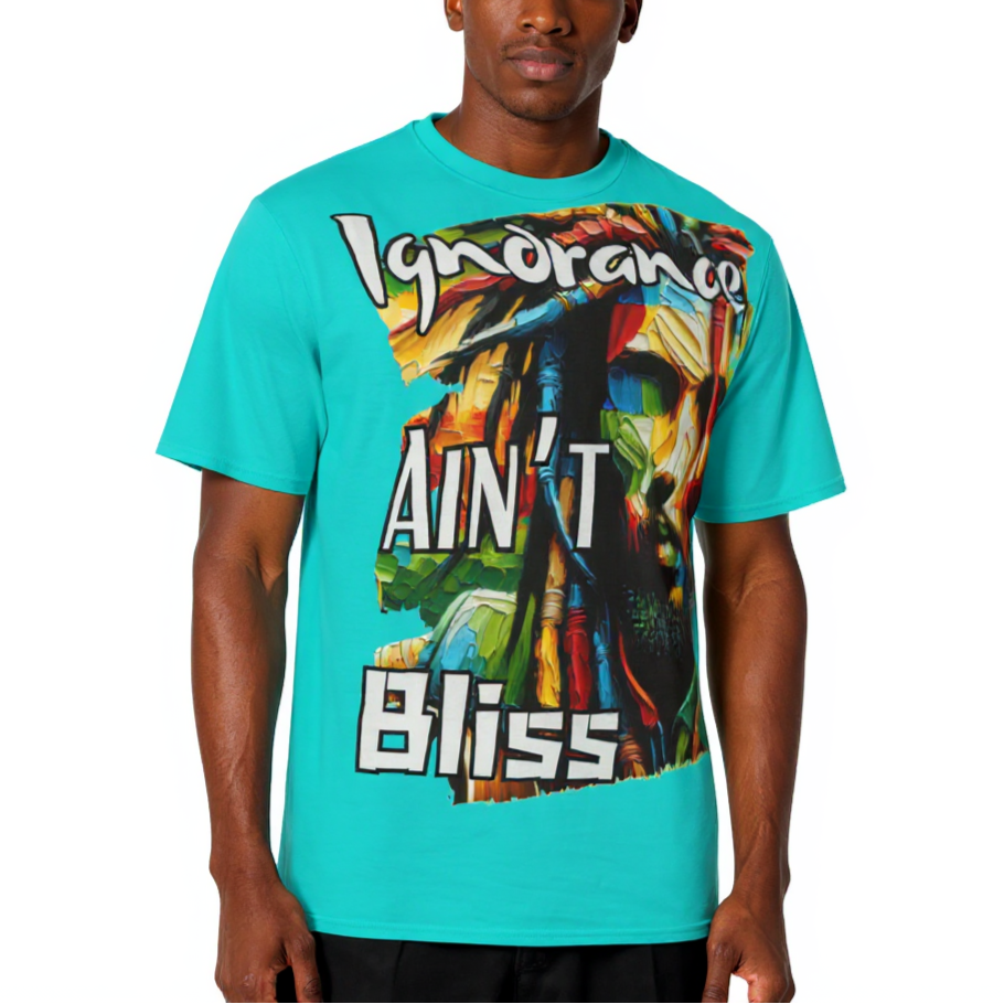 Men's Crewneck Cotton+Polyester Premium T-shirt | "Ignorance Ain't Bliss"