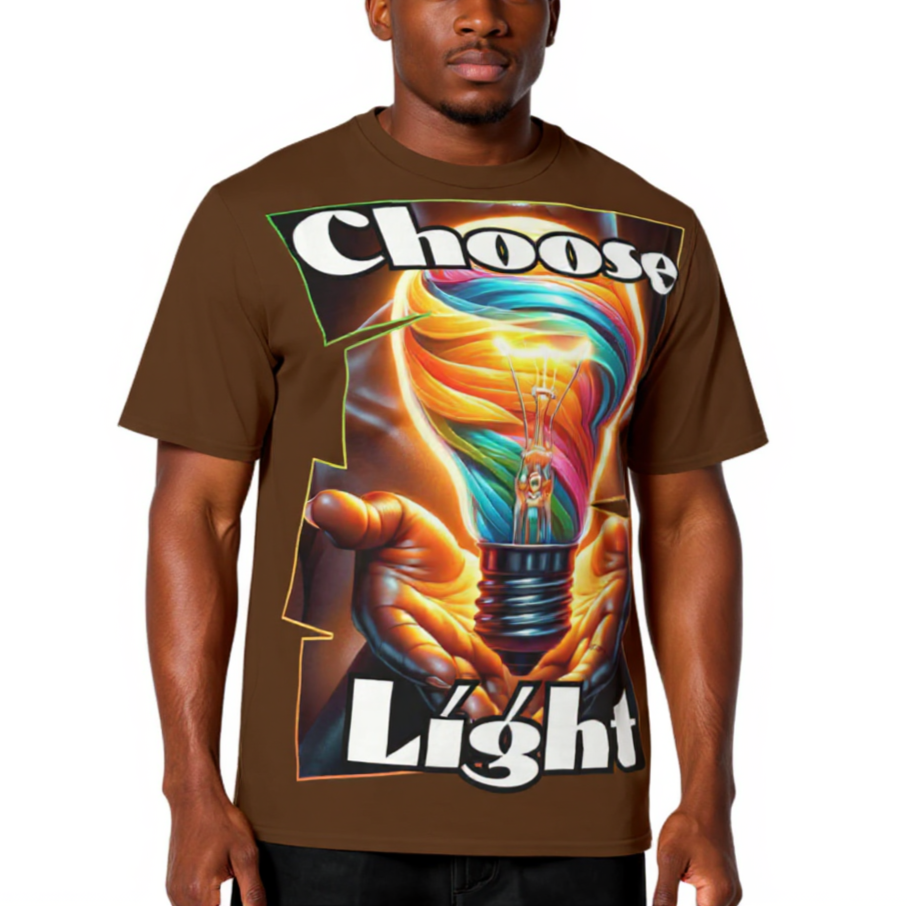 Men's Crewneck Cotton+Polyester Premium T-shirt | "Choose Light"