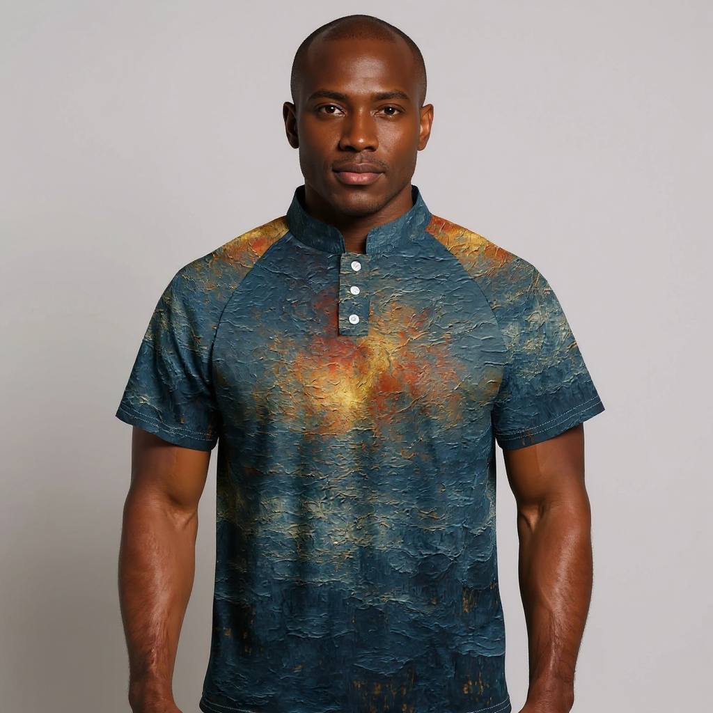 Island Icon Polo |"Sunset Abstract Print"