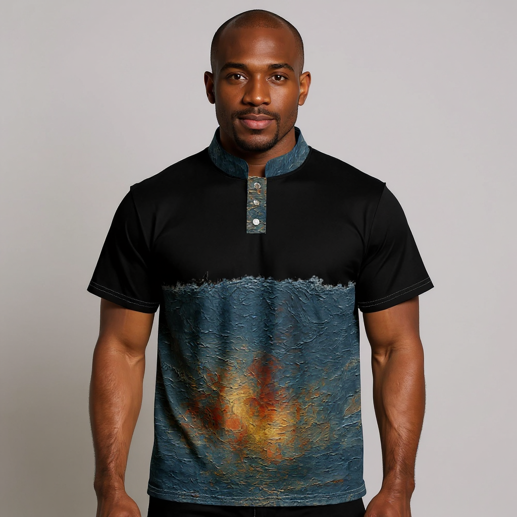 Island Icon Polo |"Sunset Abstract Print"