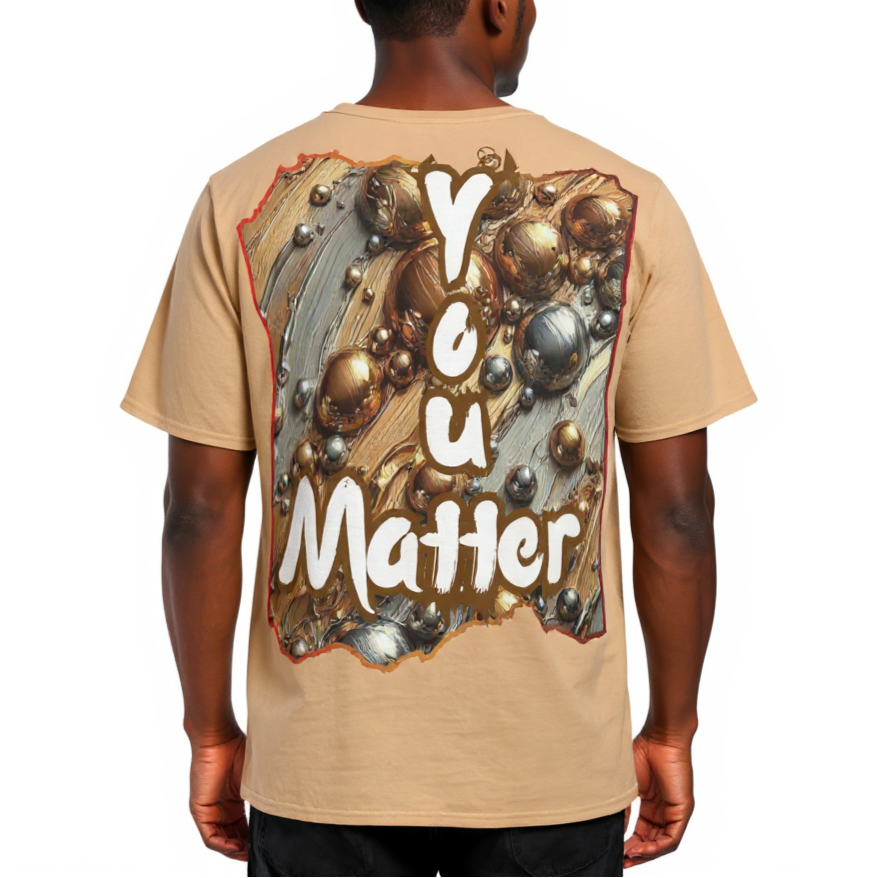 Men's Crewneck Cotton+Polyester Premium T-shirt | "I Matter, You Matter"
