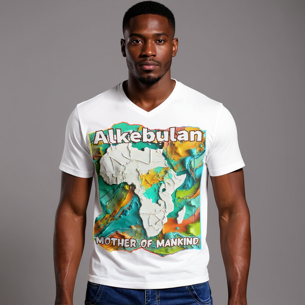 SoftSoul™ V-Neck Tee | "Alkebulan"