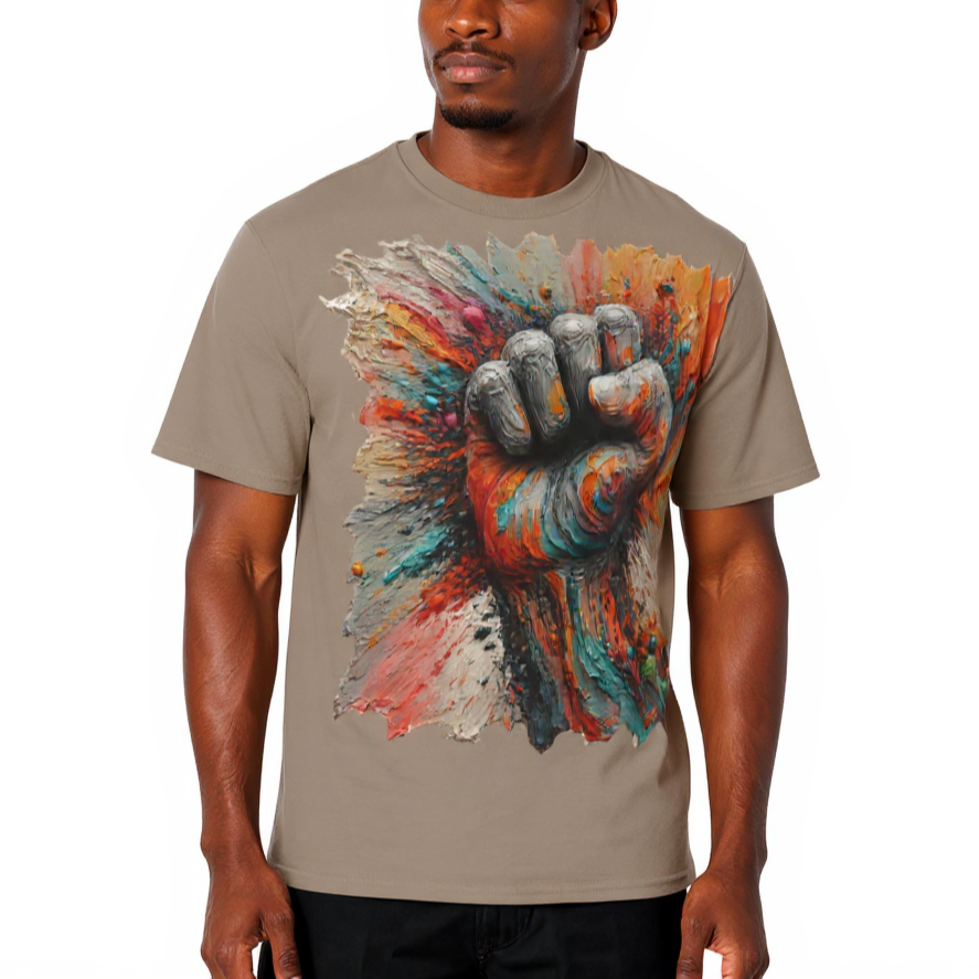 Men's Crewneck Cotton+Polyester Premium T-shirt | "Power" Collection