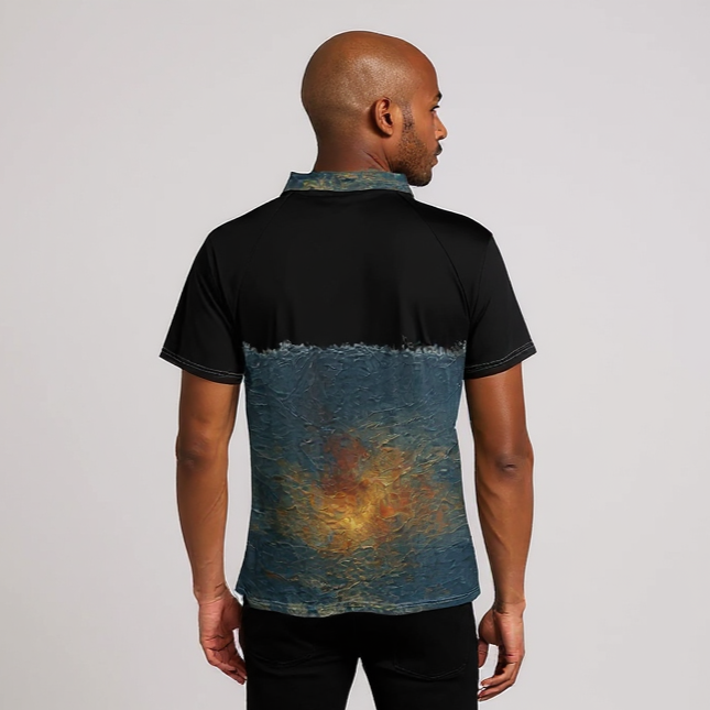 Island Icon Polo |"Sunset Abstract Print"
