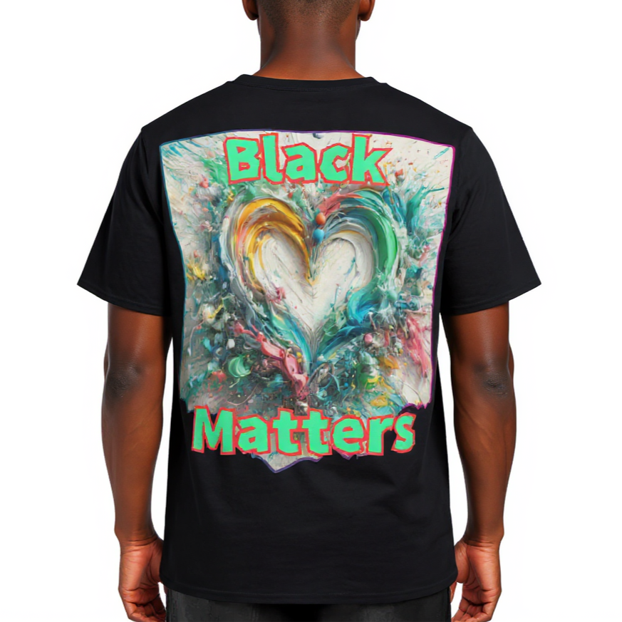 Men's Crewneck Cotton+Polyester Premium T-shirt | "BlackLoveMatters"