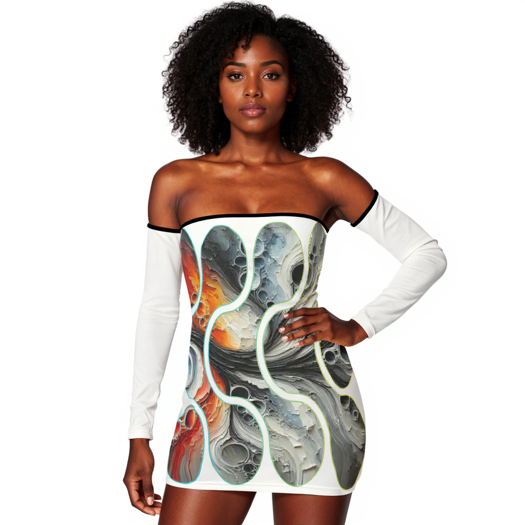 Sunset Siren Strapless Lace-Up Dress |"SnakePrint"