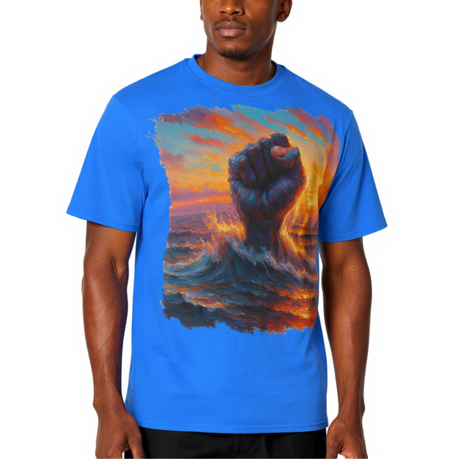 Men's Crewneck Cotton+Polyester Premium T-shirt | "Power" Collection