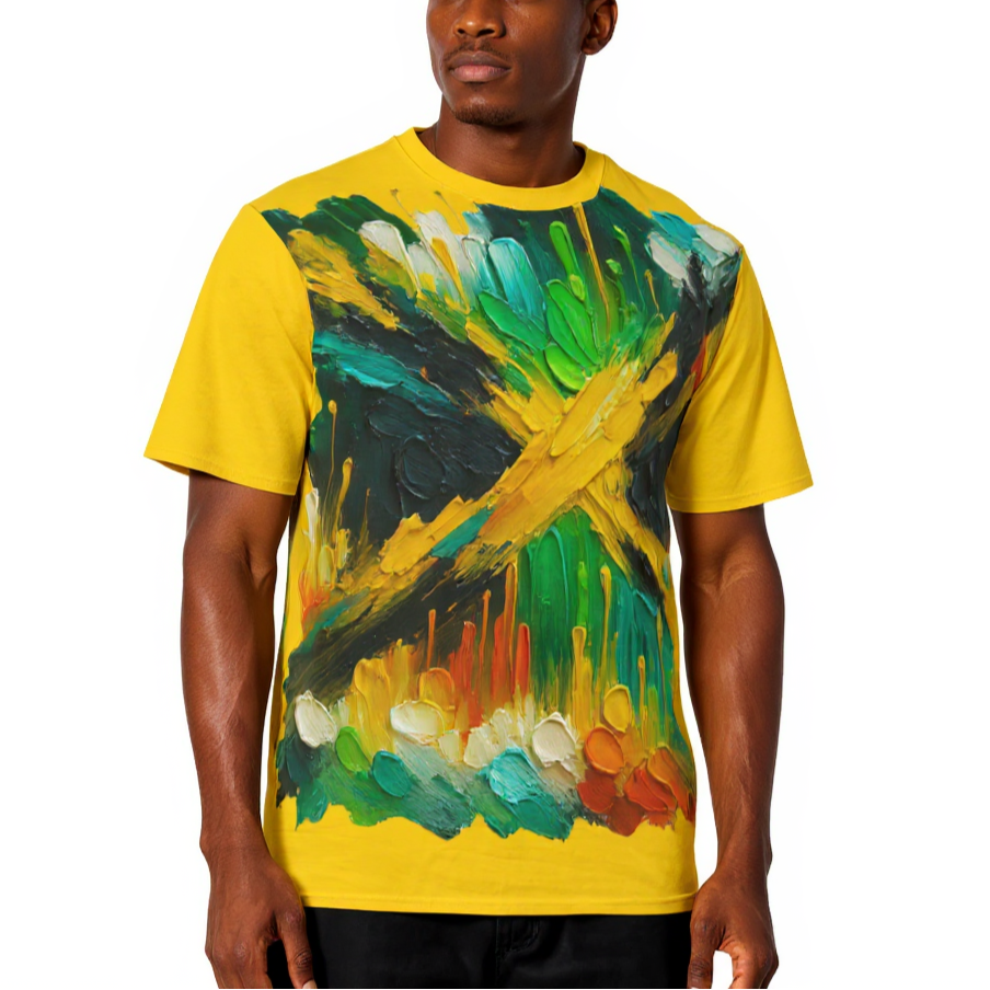 Men's Crewneck Cotton+Polyester Premium T-shirt | "Jamaica"