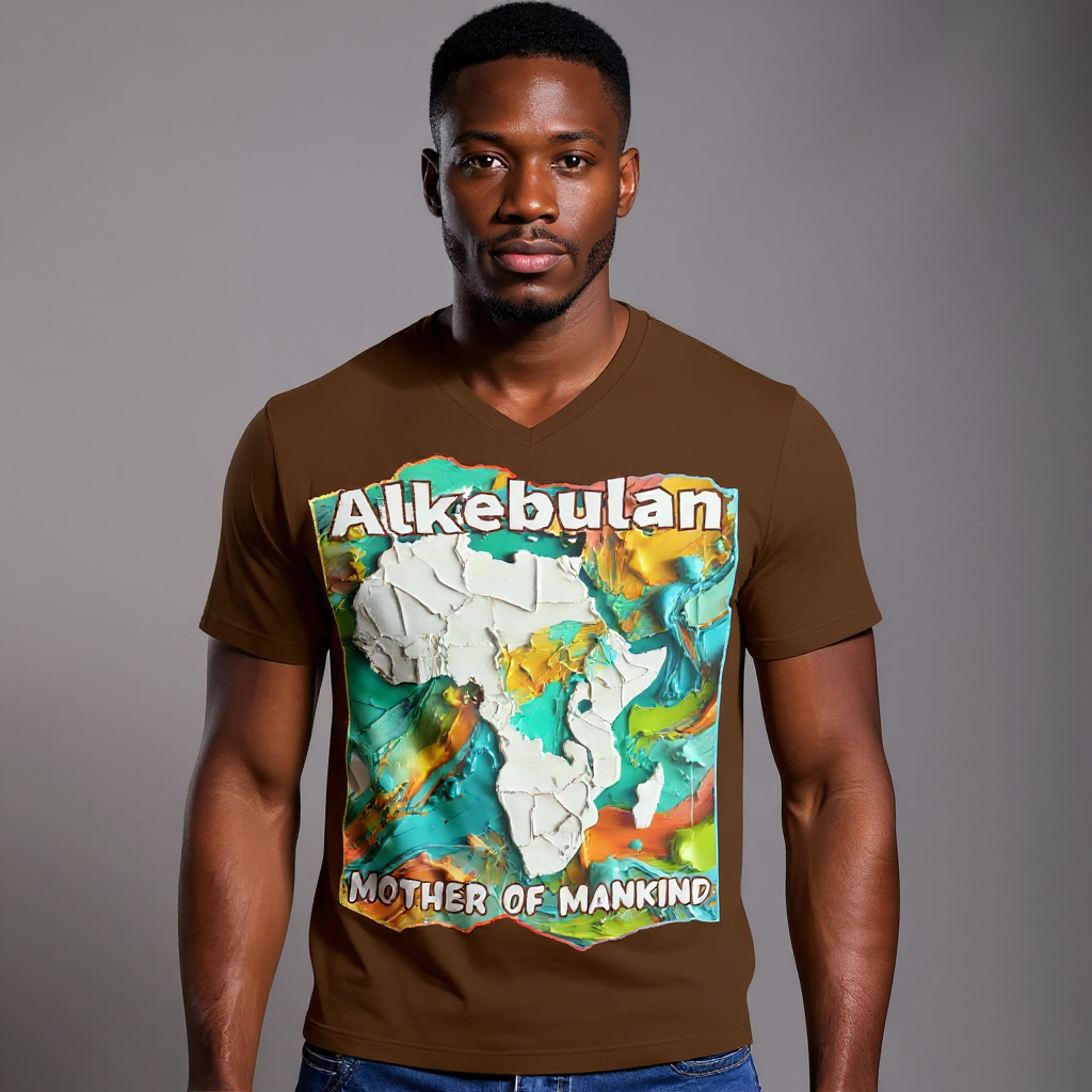 SoftSoul™ V-Neck Tee | "Alkebulan"