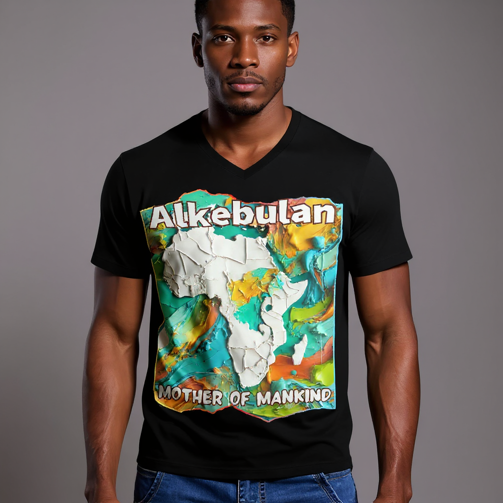 SoftSoul™ V-Neck Tee | "Alkebulan"