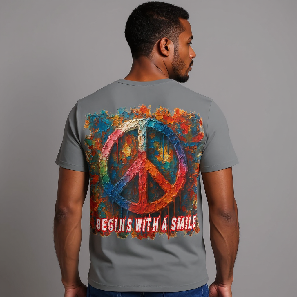 SoftSoul™ V-Neck Tee | "Choose Peace"
