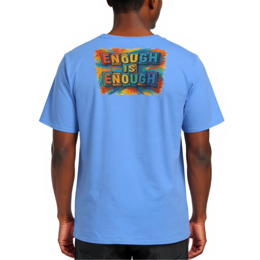 Men's Crewneck Cotton+Polyester Premium T-shirt | "Enough is Enough"